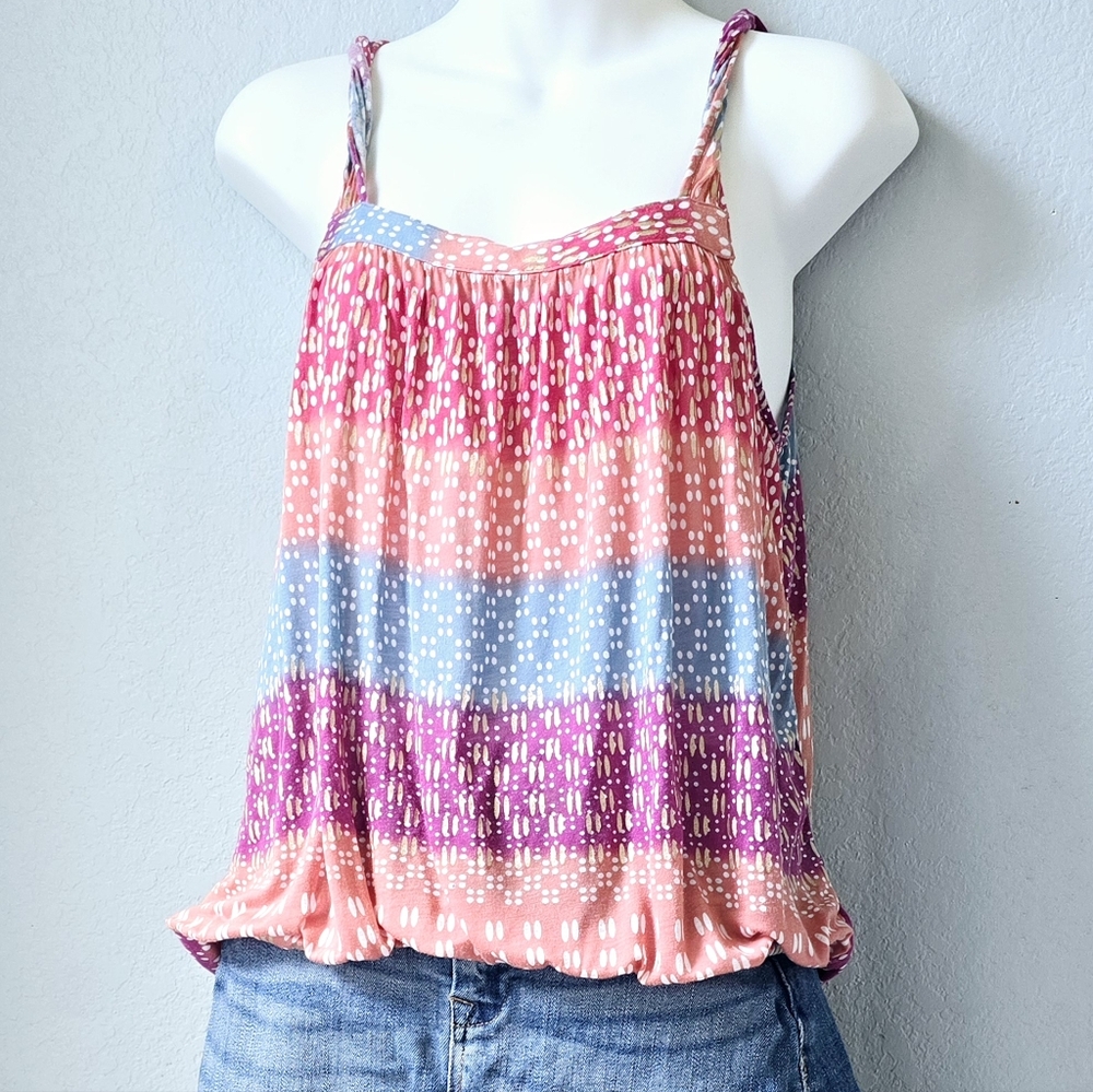 Free People Colorful Top | size small petite | twisted straps